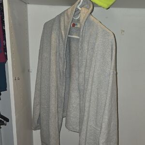 Free People Beach UNIQUE Gray Open Front Cardigan